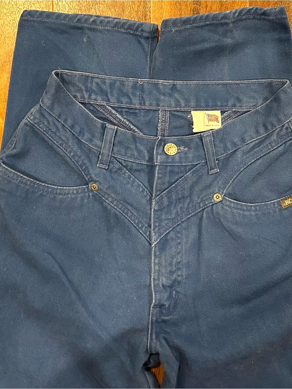 Vintage Authentic Rockies Jeanswear Blue made in the USA staight leg jeans